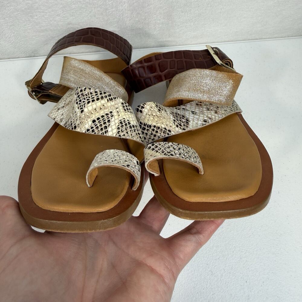 Diba True Women's 7 Cite See Leather Sandal with Adjustable Strap and Toe Ring - Picture 9 of 12